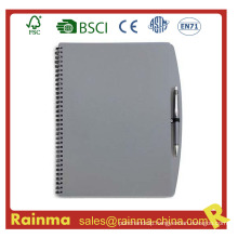 Gery PVC Cover Notebook for School and Office Supply